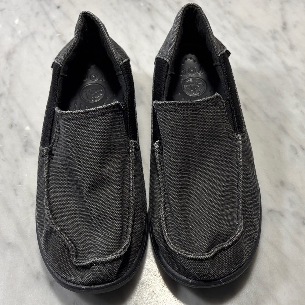 Juniors Black Slip-On Crocs Shoes